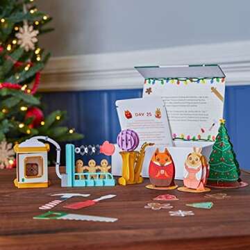 Lovepop Figg and Jammi's Christmas Wish Machine Advent Calendar - 25 Pouches with 51 Pop Up Sculptures - Holiday Advent Calendar for Kids and Adults