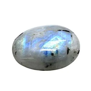 Rainbow Moonstone Crystals and Healing Stones - Large Palm Stone Crystals Piedra - Crystal for Good Luck, Positive Energy, Meditation - Unique Stocking Stuffers and Birthday Gifts for Women, Men