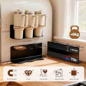 Magnetic Cup Holder for Stanley Cups - 2 Pack Organizer