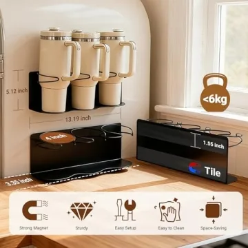 Magnetic Cup Holder for Stanley Cups - 2 Pack Organizer