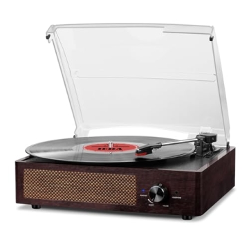Vinyl Record Player with Bluetooth & Stereo Speakers