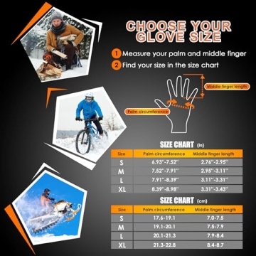 ihuan Waterproof Winter Gloves for Men & Women | Warm & Touch Screen Friendly