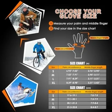 ihuan Waterproof Winter Gloves for Men & Women | Warm & Touch Screen Friendly