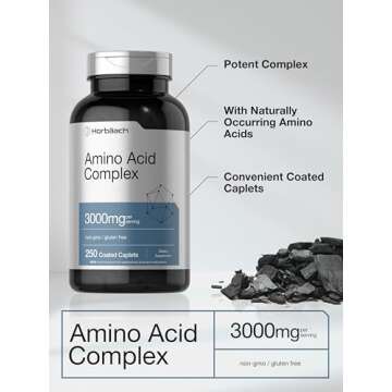 Horbäach Amino Acid Complex 3000mg | 250 Caplets | Non-GMO