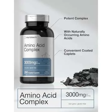 Horbäach Amino Acid Complex 3000mg | 250 Caplets | Non-GMO