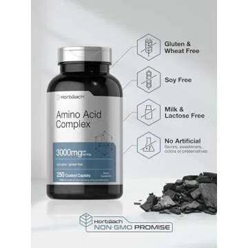Horbäach Amino Acid Complex 3000mg | 250 Caplets | Non-GMO