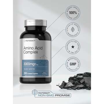 Horbäach Amino Acid Complex 3000mg | 250 Caplets | Non-GMO