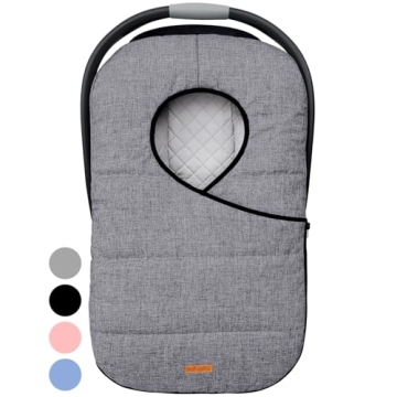 liuliuby Winter Car Seat Cover for Infants - Gray