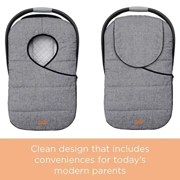 liuliuby Winter Car Seat Cover for Infants - Gray