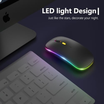 Upgrade LED Wireless Mouse - Rechargeable & Slim Design
