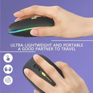 Upgrade LED Wireless Mouse - Rechargeable & Slim Design