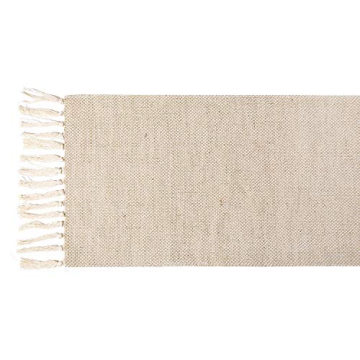 Rustic Farmhouse Table Runner 13x90 in Cotton Linen
