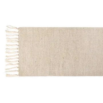 Rustic Farmhouse Table Runner 13x90 in Cotton Linen