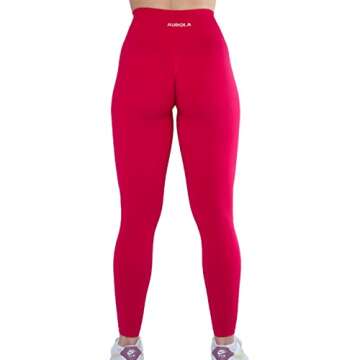 AUROLA Workout Leggings for Women Seamless Scrunch Yoga Pants Tummy Control Gym Fitness Sport Active Leggings 25'' (M, Pink)