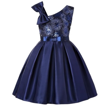Elegant Cichic Flower Girl Wedding Dress for 2-9T - Blue Sequins Charm
