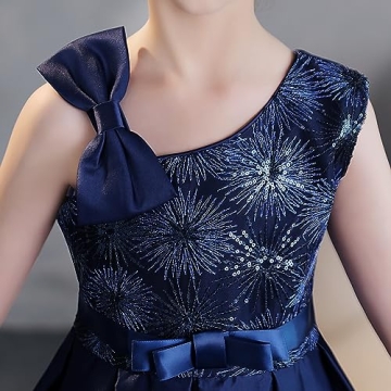 Cichic Elegant Flower Girl Dress Blue Sequins 2-9T