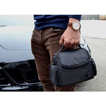 eCostConnection Medium Soft Padded Camera Equipment Bag/Case for Nikon, Canon, Sony, Pentax, Olympus Panasonic, Samsung & Many More