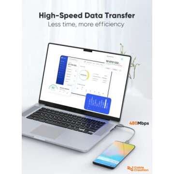 CableCreation 6 inch USB C Cable Short, USB A to USB C Fast Charging, Braided Type C Data Cord for Power Bank, Galaxy S23, iPad Pro iPad Mini, iPad Pro,iPhone 15/16,Android Auto/Cellphone,CarPlay