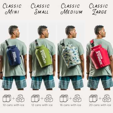 ICEMULE Classic Large Collapsible Sling Strap Cooler – Hands Free, 100% Waterproof, 24+ Hours Cool...