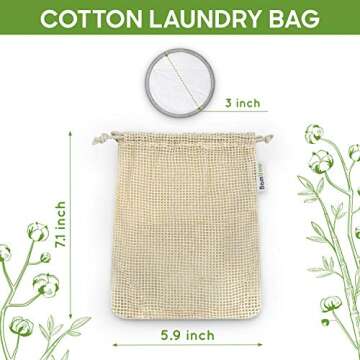 Bambaw Reusable Makeup Remover Pads | 22 Cotton Rounds, 1 Bag for Laundry & Storage | Cotton Rounds for Face | Eye Makeup Remover Pads | Reusable Cotton Rounds | Cotton Pads | Cotton Pads for Face