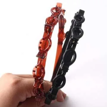 UZIHEUN Headband with Clips, Hair Pins for Women - Hairstyle Hairpin with Attached Clips, Professional Weave Bangs Clip (2pcs)