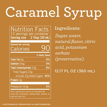 Starbucks Flavored Syrup Variety 4 Pack for Home Use