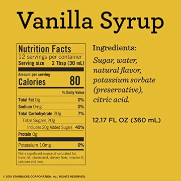 Starbucks Flavored Syrup Variety 4 Pack for Home Use