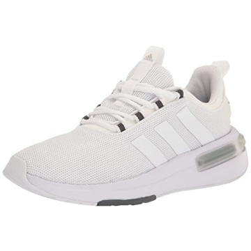 adidas Men's Racer TR23 Sneaker - Comfortable Athletic Shoes in White/Grey, Size 8