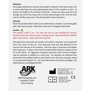 ARK's Krypto-Bite XT Chewable Gem Necklace Chew Jewelry (Extra Tough, Teal)