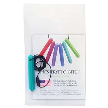 ARK's Krypto-Bite XT Chewable Gem Necklace Chew Jewelry (Extra Tough, Teal)