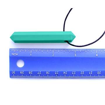 ARK's Krypto-Bite XT Chewable Gem Necklace Chew Jewelry (Extra Tough, Teal)