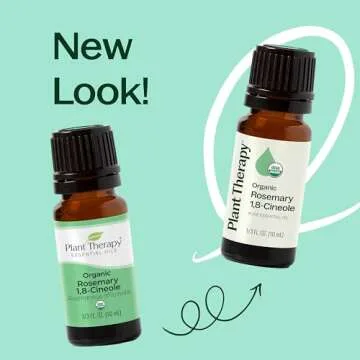 Plant Therapy Organic Rosemary Essential Oil 100% Pure, USDA Certified Organic, Undiluted, Natural Aromatherapy, Therapeutic Grade 30 mL (1 oz)