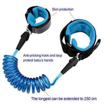 Blisstime Anti Lost Wrist Link Safety Wrist Link for Toddlers, Babies & Kids