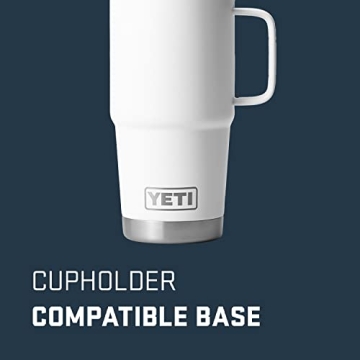 YETI Rambler 20 oz Travel Mug, Stainless Steel, Vacuum Insulated with Stronghold Lid, White