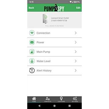 PumpSpy WiFi Sump Pump Smart Outlet with Sump Pump Water Level Sensor, 24/7Monitoring & Alerts, Works with Any 120V Sump Pump, Has Additional Outlet for Backup System for Sump Pump, White