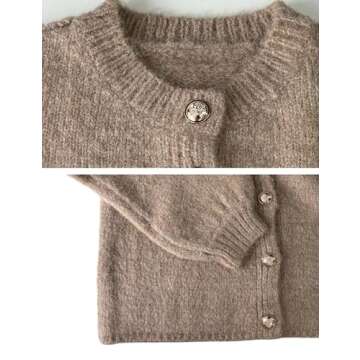 SeekMe Womens Cardigan Sweaters Casual Lightweight Long Sleeve Button Up Knit Oversized 2024 Fall Outwear