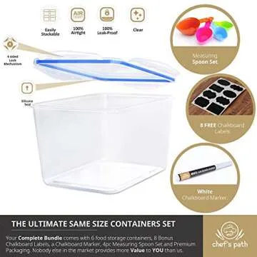 Chef's Path Airtight Food Storage Containers Set