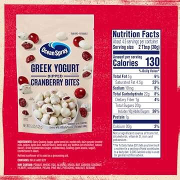 Delicious Greek Yogurt Covered Craisins - 5 Oz Pouch