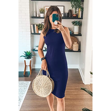 PRETTYGARDEN Women's Casual Bodycon Midi Dress