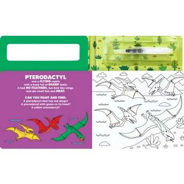 Paint and Find Dinosaurs - Children's Board Book - Water Colors