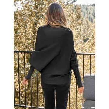 LILLUSORY Womens Oversized Batwing Sweater - Chic & Comfortable