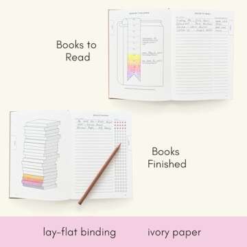 Kunitsa Co. Reading Journal - 52 reviews. Review and Track Your Reading. Book Journal for Book Lovers & Readers. Blue