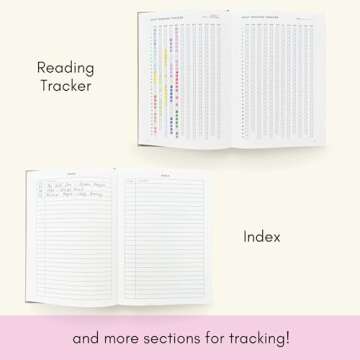 Kunitsa Co. Reading Journal - 52 reviews. Review and Track Your Reading. Book Journal for Book Lovers & Readers. Blue