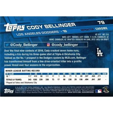 2017 Topps Chrome Pink Refractor Cody Bellinger Rookie Card