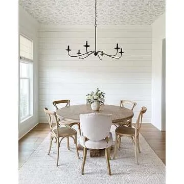 S & L Homes Hand Woven Jute Area Rug for Rustic Decor