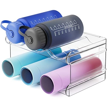 Fabspace Water Bottle Organizer, Stackable Water Bottle Holder for Kitchen Pantry, Fridge, Cabinet, ...