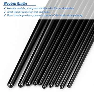 BOSOBO 20 Pcs Nylon Hair Paint Brushes Set for Artists