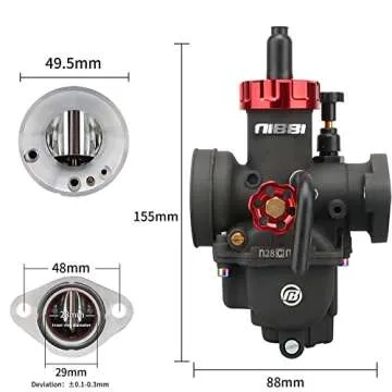 NIBBI Carburetor PE28mm,fit 200cc 250cc Flange Motorcycle Engine with Carb Jets - For Dirt Pit Bike ...