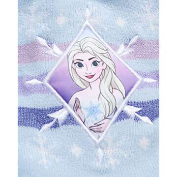 Disney Girls’ Winter Set: Ear Flap Beanie Hat, Gloves or Mittens: Elsa, Anna, Princess (Age: 2-7), Size Age 2-4, Blue Mitten