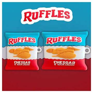 Cute 3D Funny Ruffles Cartoon Soft Silicone Cover, Kawaii Cool Keychain Design Skin, for Girls Children and Boys for Airpod 1/2 Case